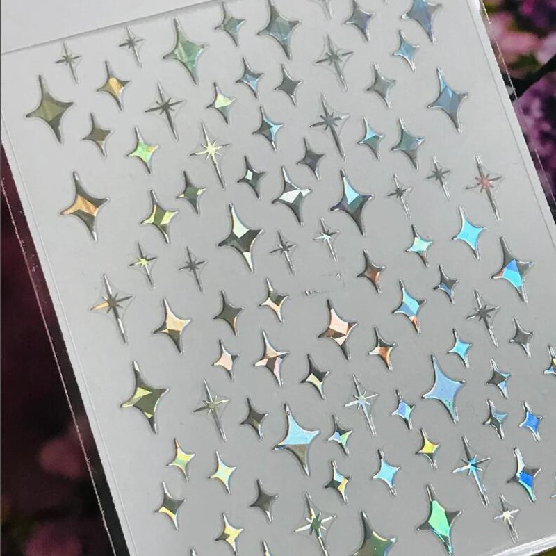 Nail Art Rose Gold - 3D lazer gümüş/gül altın Hollow çapraz