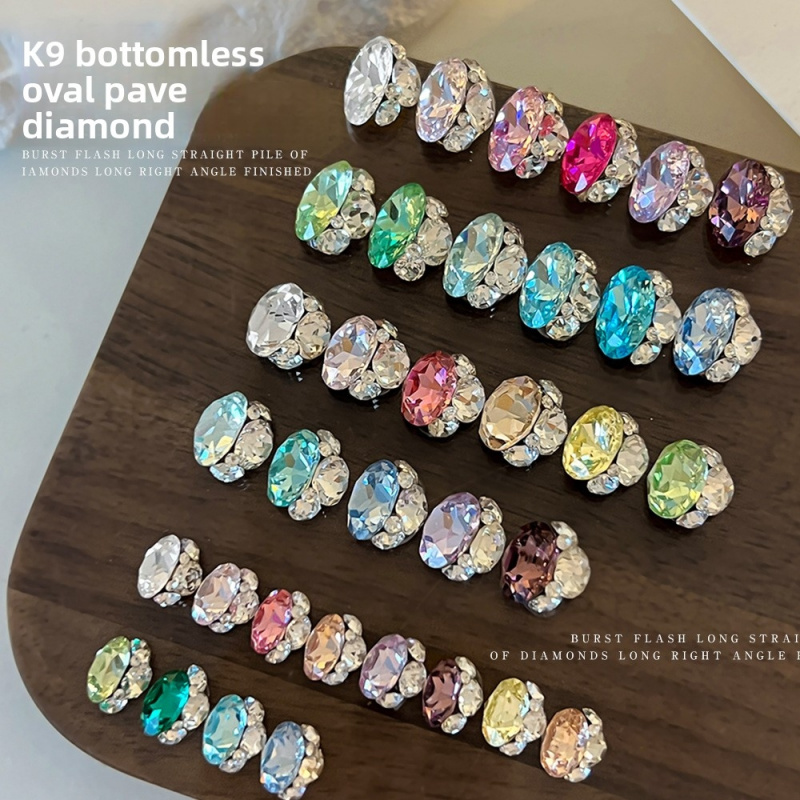 Nail Art Emerald Green - K9 Güvercin Yumurtası Şeklinde İstiflenmiş Tırnak
