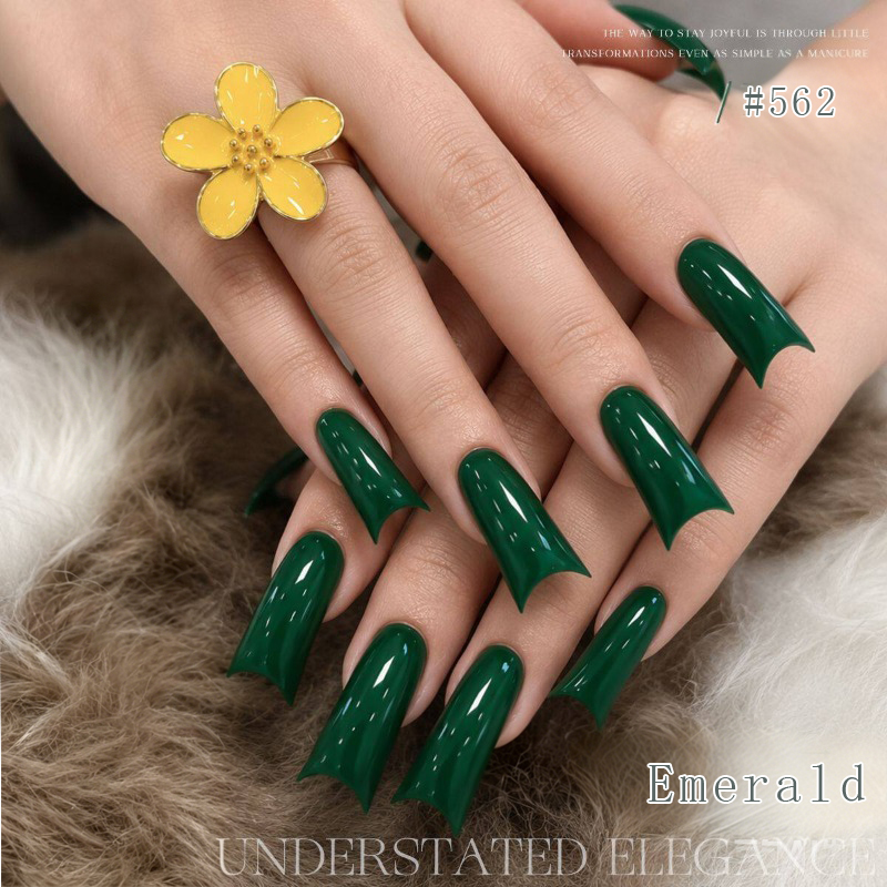 Nail Art Emerald Green - Zümrüt Yeşili Düz Renkli Jel Oje