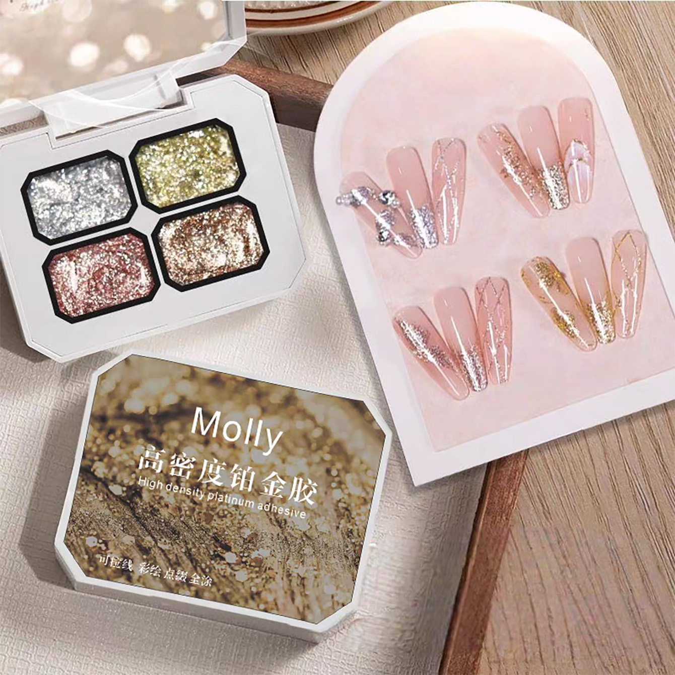 Nail Art Rose Gold - MIANEL Kalın Folyo Platin Tırnak Sanatı
