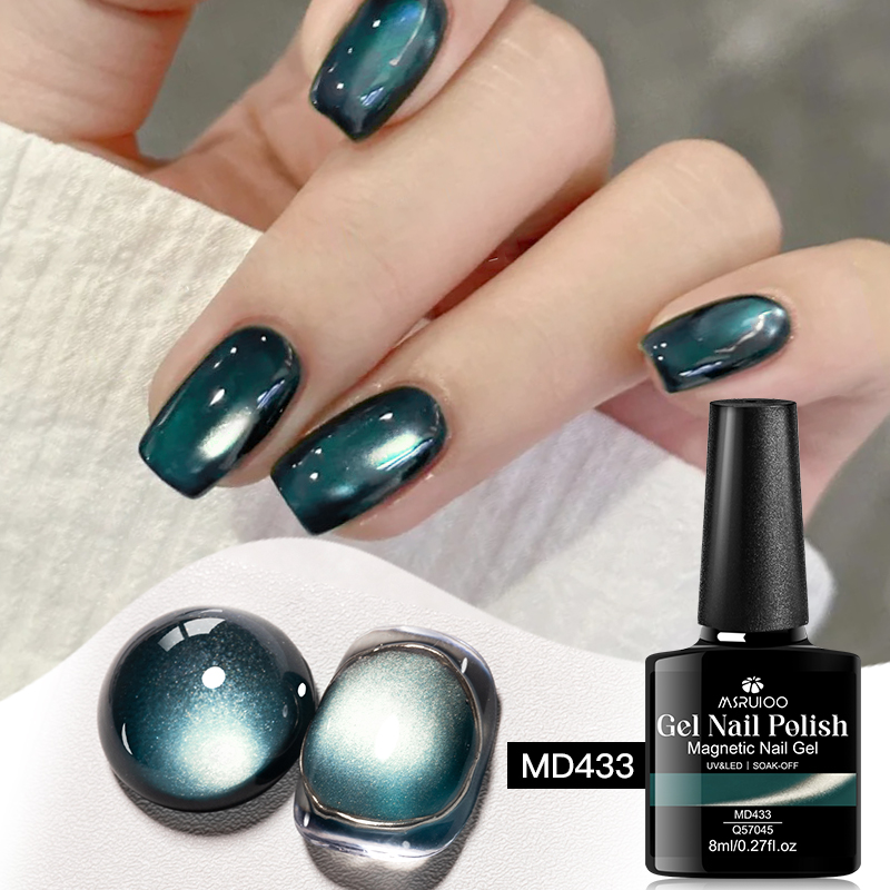 Nail Art Emerald Green - 8ml Zümrüt Yeşili Kristal Kedi Manyetik