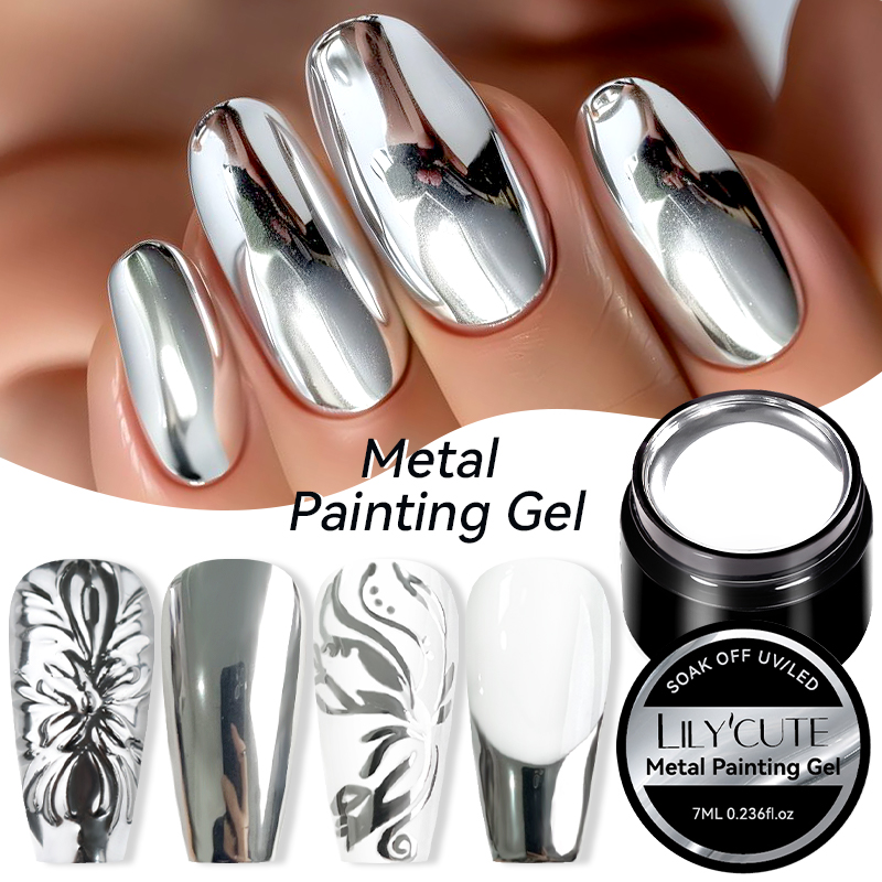 Nail Art Chrome - LILYCUTE 7 ML Metalik Boyama Jel