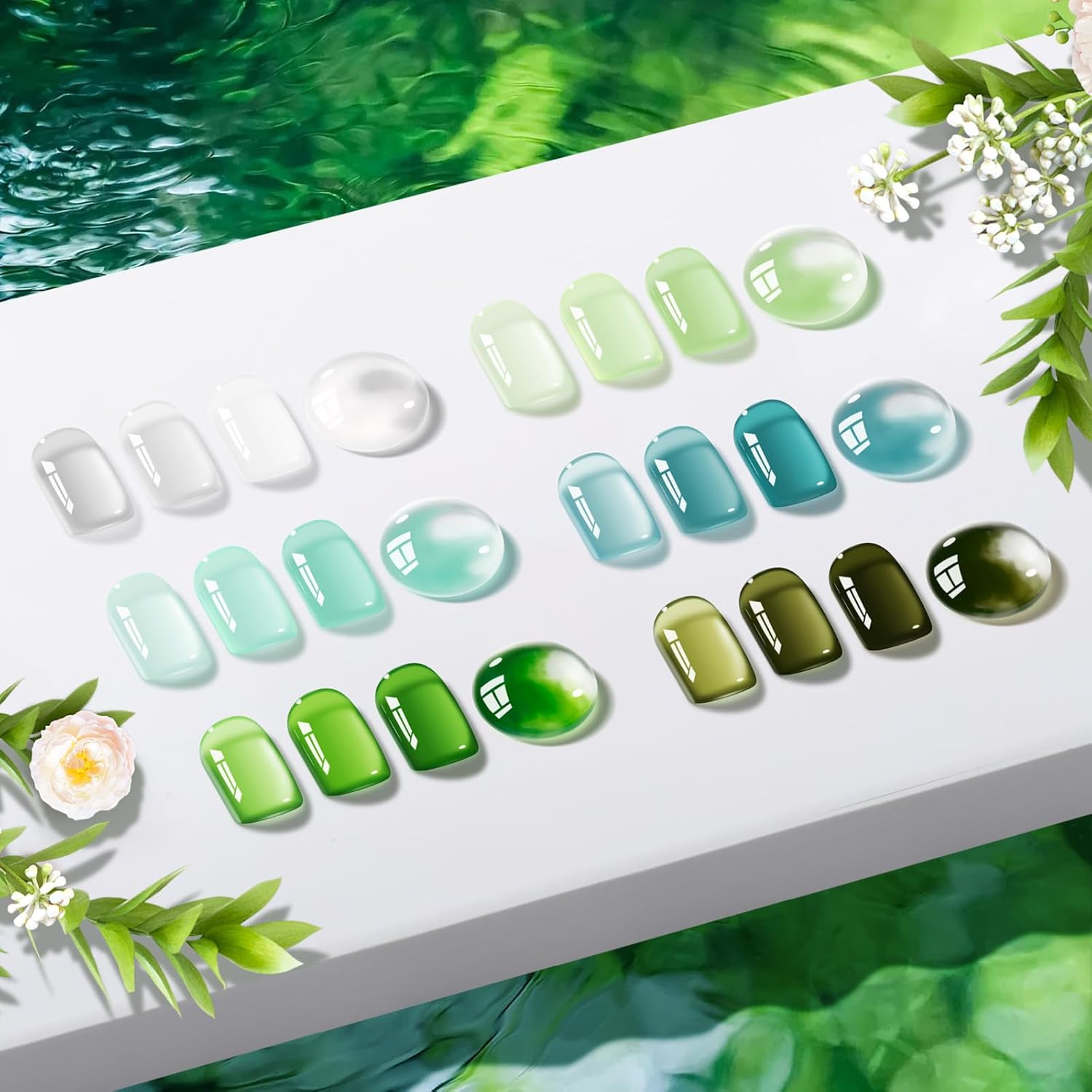 Yeşil Jel Oje Seti 6'lı Jöle S - Nail Art Emerald Green incelemesi ve fiyatı