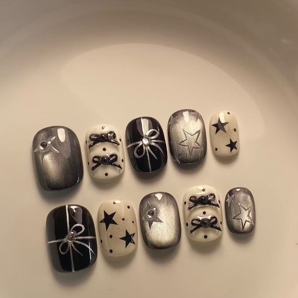 10 Adet Sonbahar Kış Basit Siy - Nail Art Cat Eye Simple incelemesi ve fiyatı