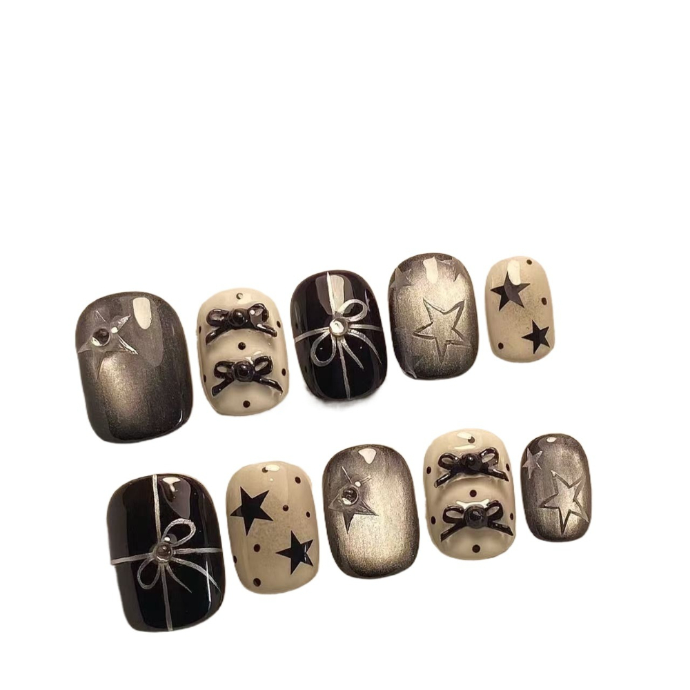 10 Adet Sonbahar Kış Basit Siy - Nail Art Cat Eye Simple incelemesi ve fiyatı