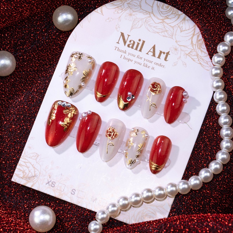 24 Adet Yaldızlı Gül Badem Şek - Nail Art Cat Eye Simple incelemesi ve fiyatı
