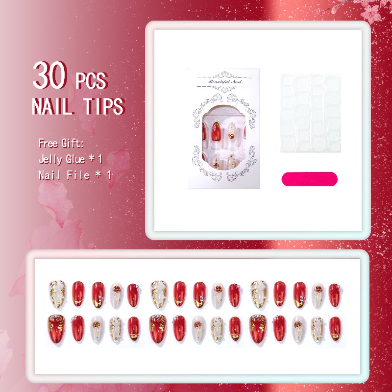24 Adet Yaldızlı Gül Badem Şek - Nail Art Cat Eye Simple incelemesi ve fiyatı