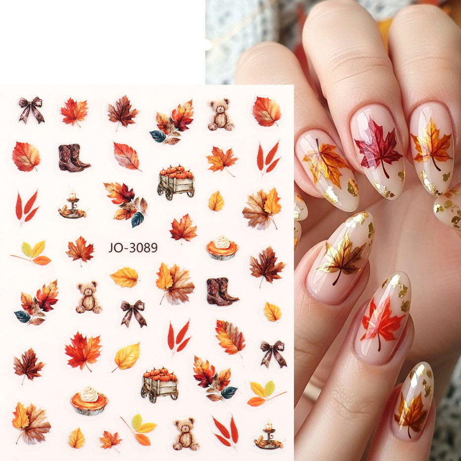 4 adet Sonbahar Akçaağaç Yapra - Nail Art Rose Gold incelemesi ve fiyatı