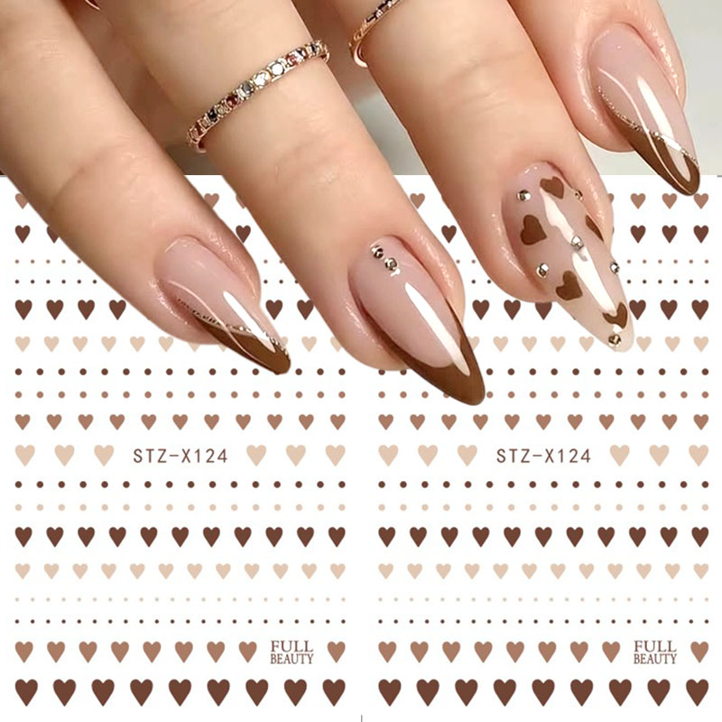 2 adet Sevimli Kahverengi Kalp - Nail Art Valentine incelemesi ve fiyatı