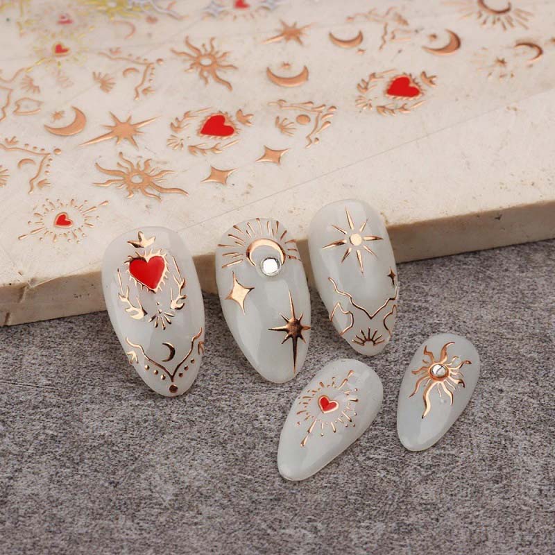 Tırnaklar için 3 Yaprak Çıkart - Nail Art Rose Gold incelemesi ve fiyatı