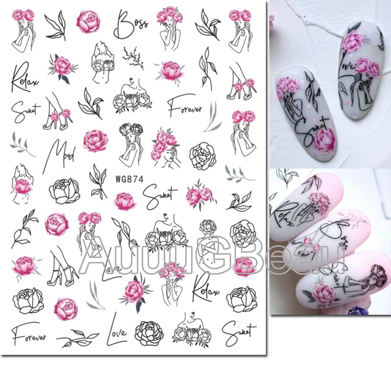 3d Nail Art çıkartmaları sevgi - Nail Art Valentine incelemesi ve fiyatı