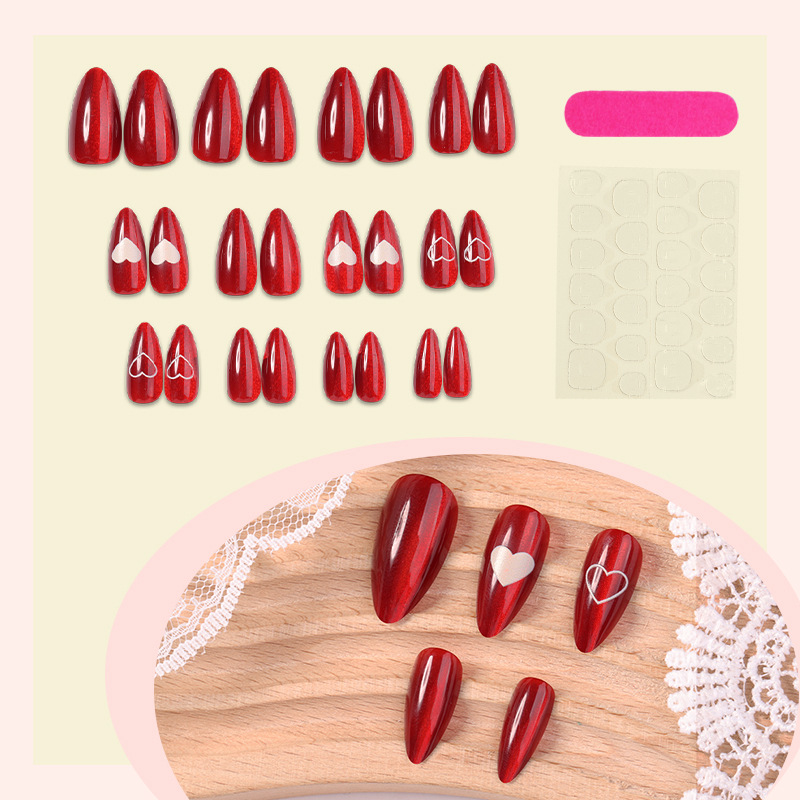 24 Adet Basit Kırmızı Kedi Göz - Nail Art Cat Eye Simple incelemesi ve fiyatı