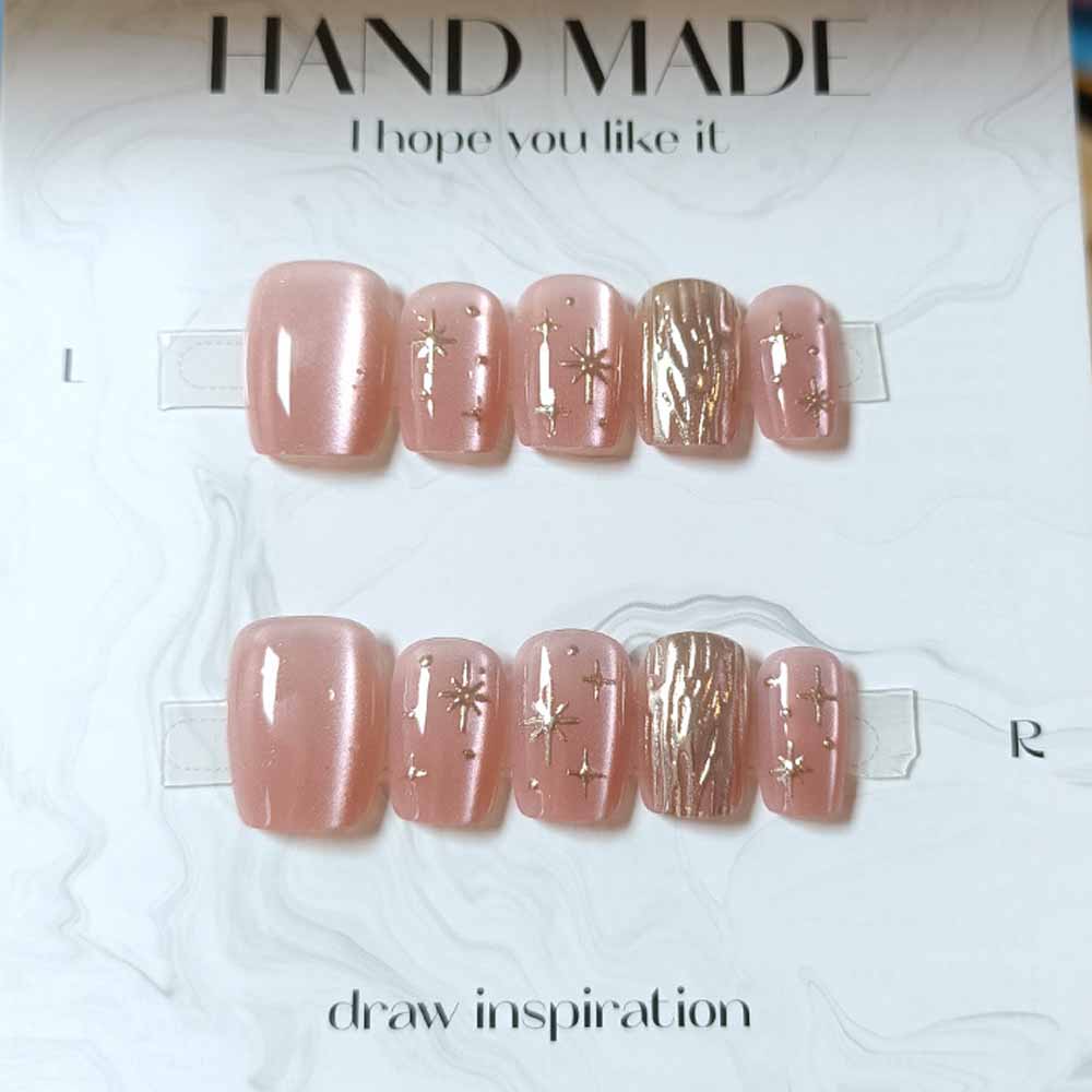 10 adet el yapımı altın kaplam - Nail Art Cat Eye Simple incelemesi ve fiyatı