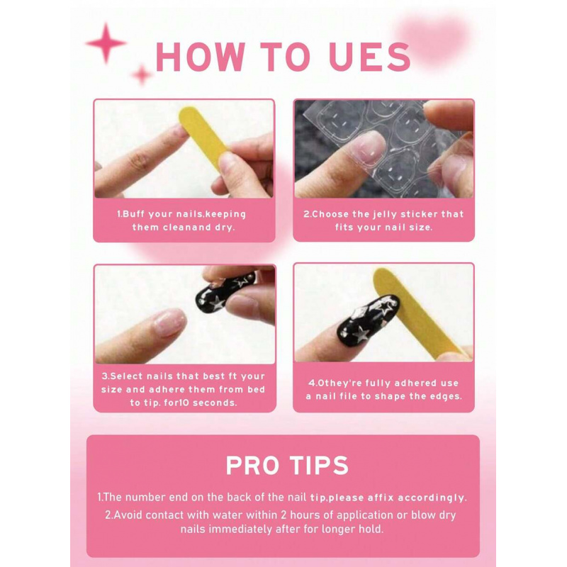 10 Adet El Yapımı Orta Boy Bad - Nail Art Cat Eye Simple incelemesi ve fiyatı