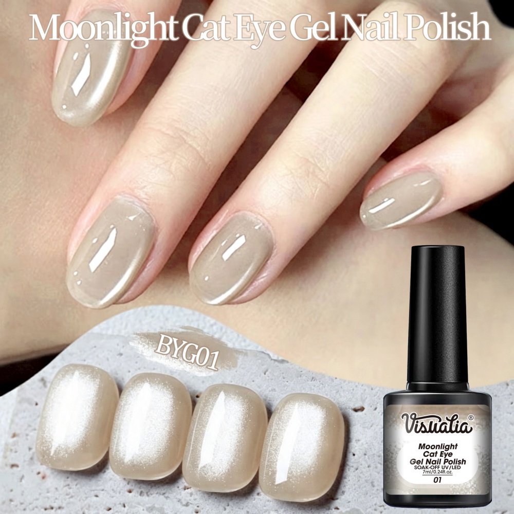 Visuatia Nude Moonlight Cat Ey - Nail Art Cat Eye Simple incelemesi ve fiyatı