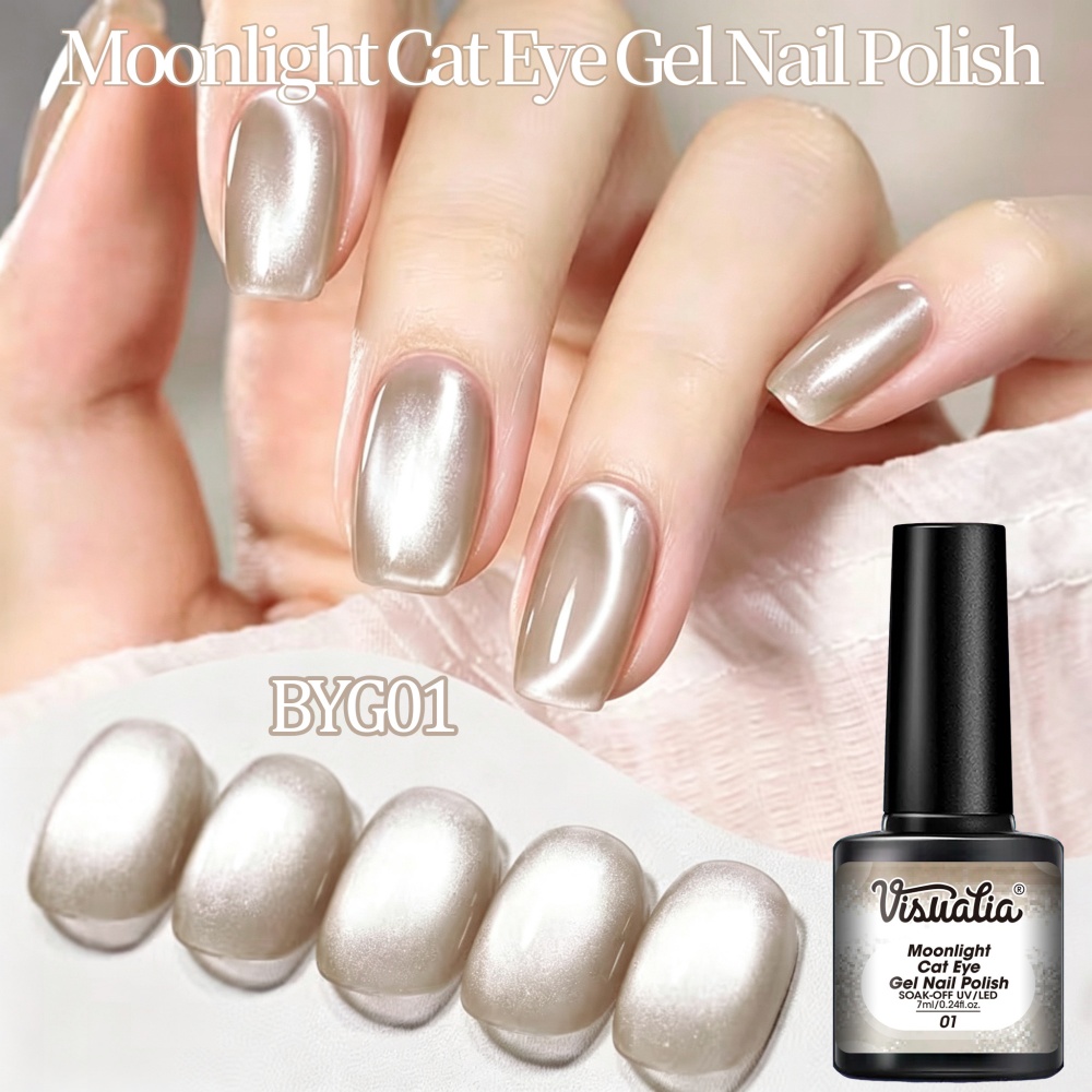 Visuatia Nude Moonlight Cat Ey - Nail Art Cat Eye Simple incelemesi ve fiyatı